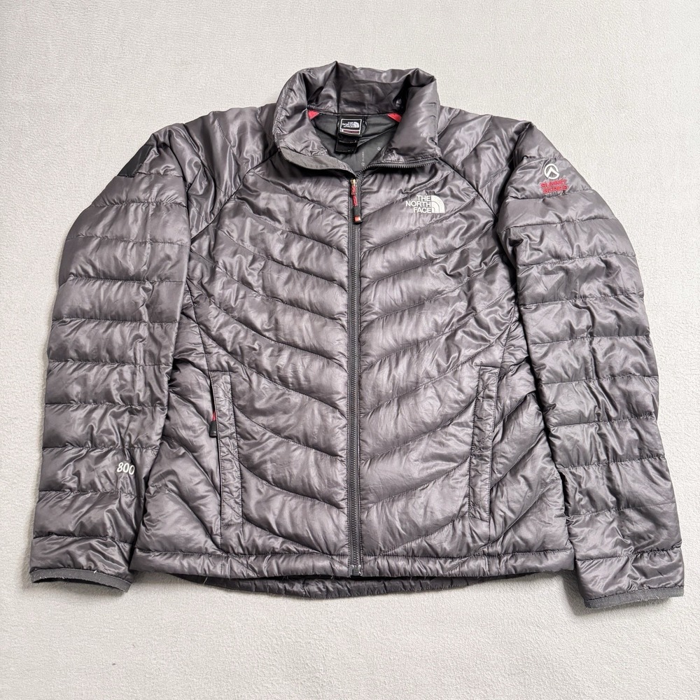 North Face‎ Summit Series Jacket Womens M Gray 800 Down Pertex Puffer Coat *